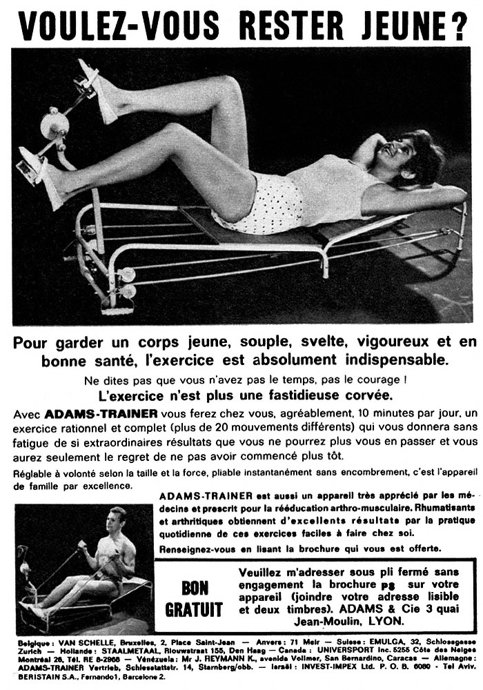 Publicit� Adams Trainer 1965