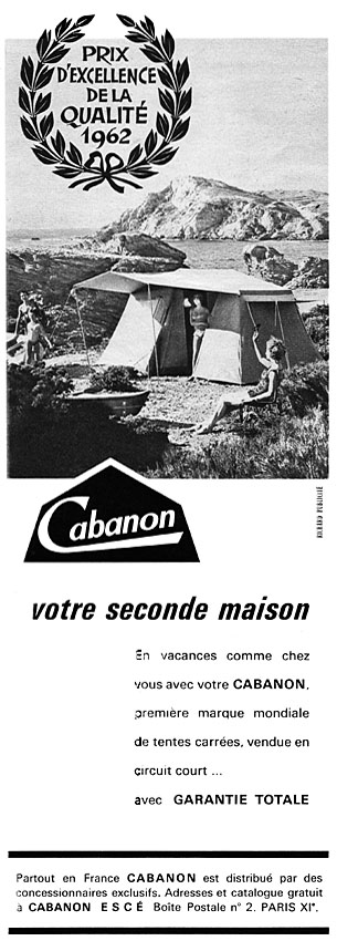 Publicité Cabanon 1962