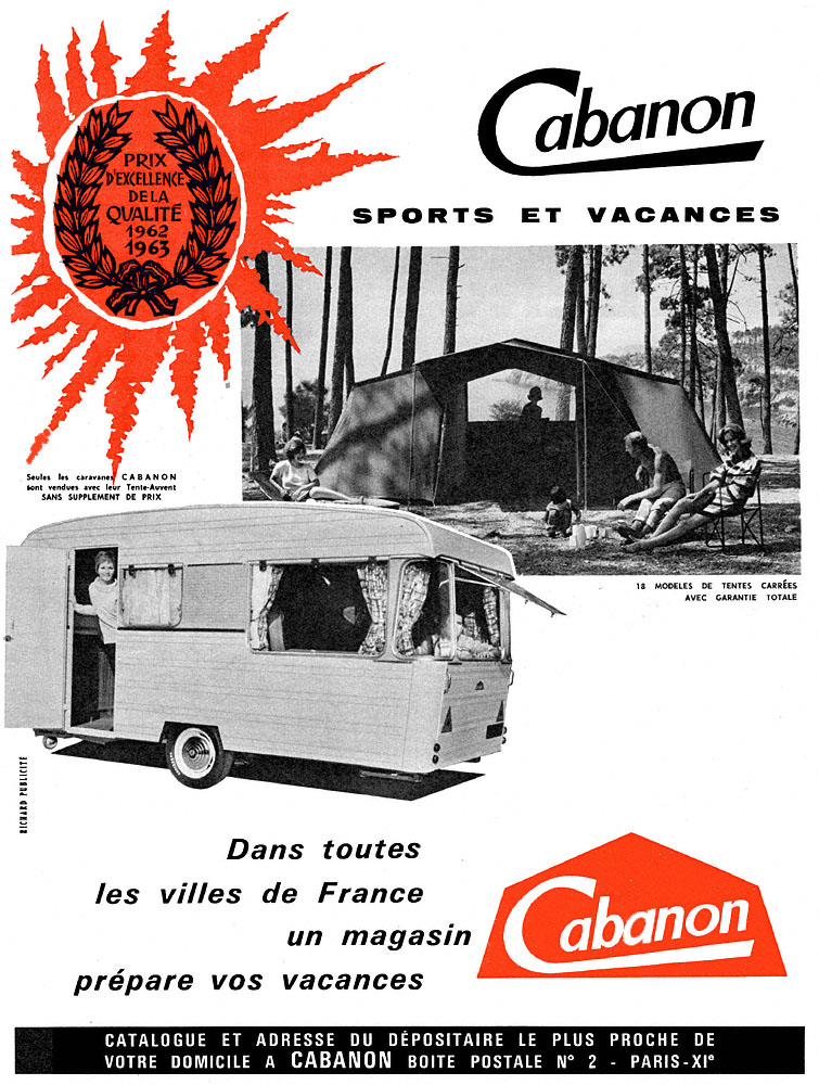 Publicité Cabanon 1963