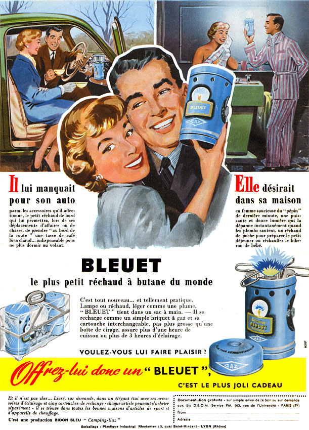 Publicité Camping Gaz 1956