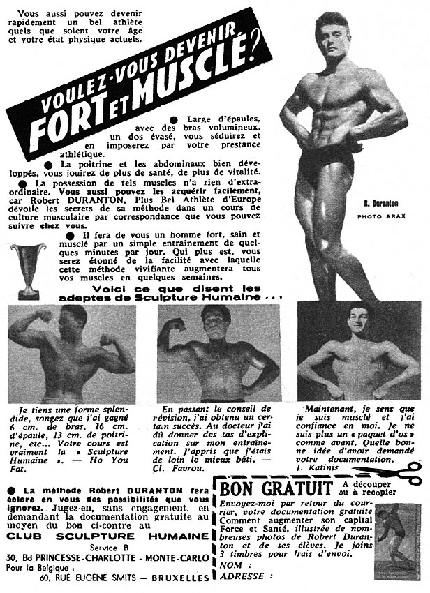 Publicité Duranton 1956