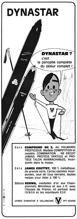 Publicité Dynastar 1964
