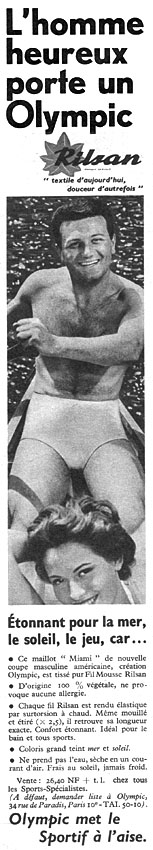 Publicité Olympic 1960