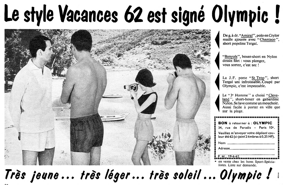 Publicité Olympic 1962