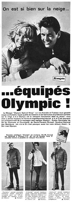 Publicité Olympic 1963