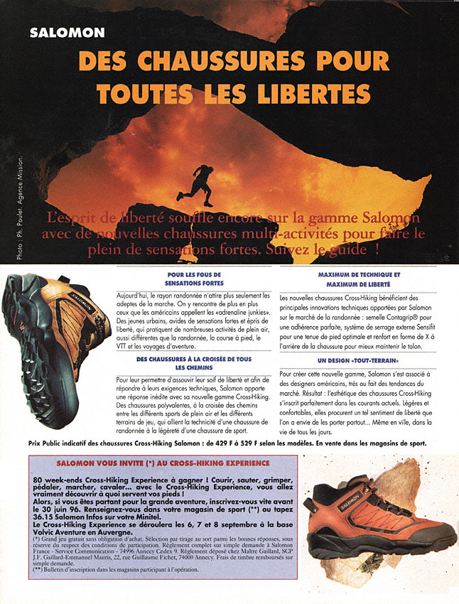 Publicité Salomon 1996