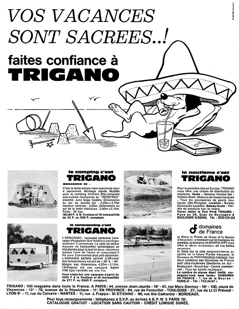 Publicit� Trigano 1965