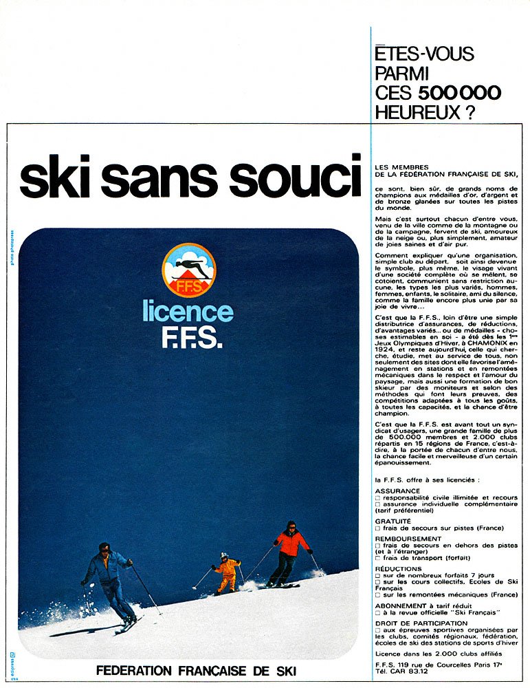 Publicit� Divers 1969
