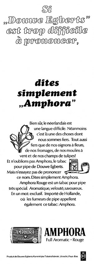 Publicité Amphora 1966