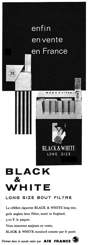Publicité Black&White 1964