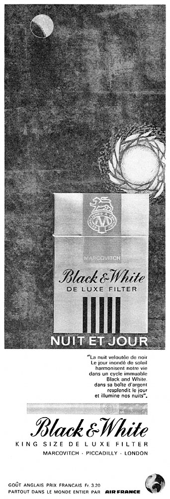 Publicit� Black&White 1965