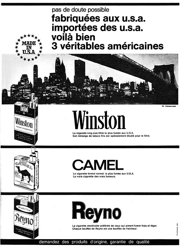 Publicité Camel 1962