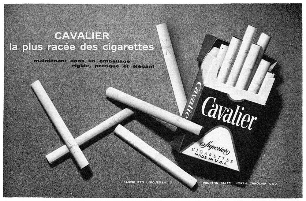 Publicité Cavalier 1958