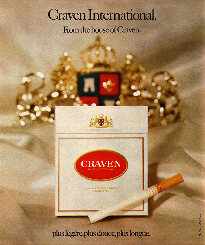 Publicité Craven 1973