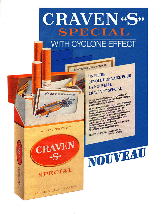 Publicité Craven 1983