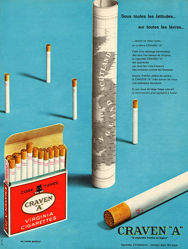 Publicité Craven 1962