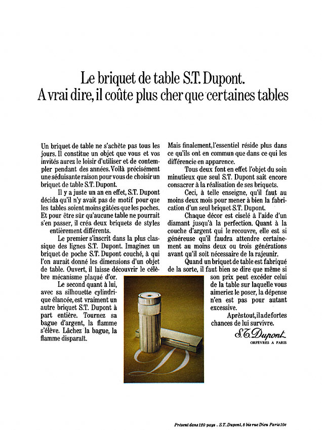 Publicité Dupont 1972