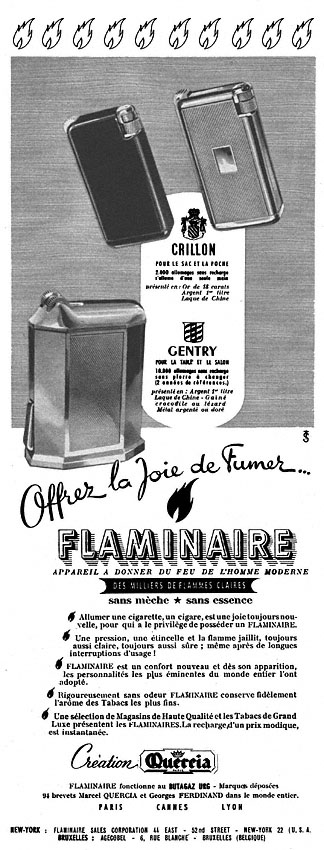 Publicité Flaminaire 1949