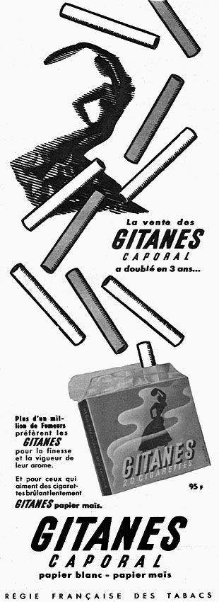 Publicité Gitanes 1955