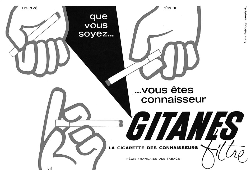 Publicité Gitanes 1962