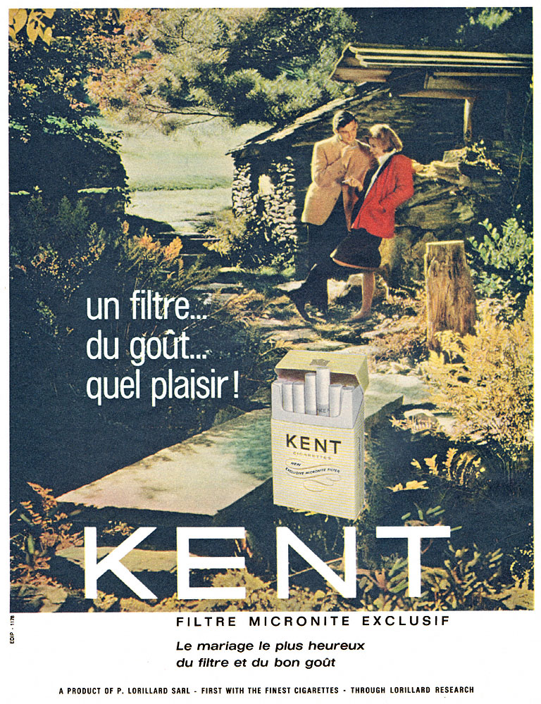 Publicité Kent 1965