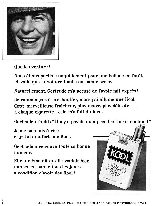 Publicité Kool 1966