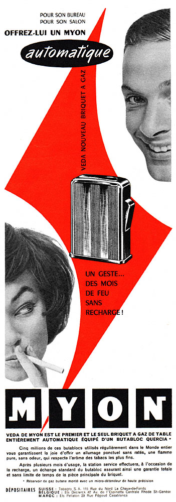 Publicité Myon 1957