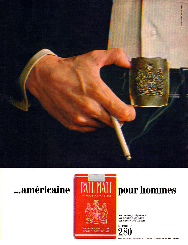 Publicit� Pall Mall 1968