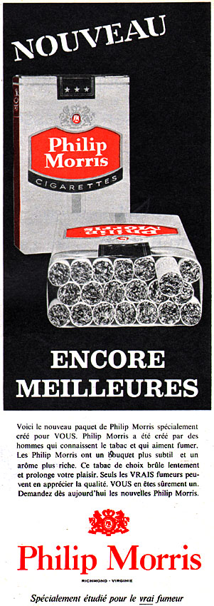 Publicité Philip Morris 1961