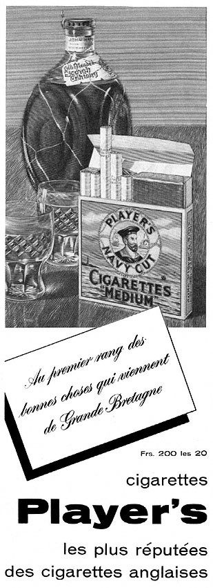 Publicité Player's 1958