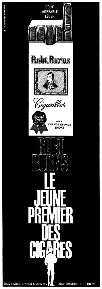 Publicit� RobtBurns 1964