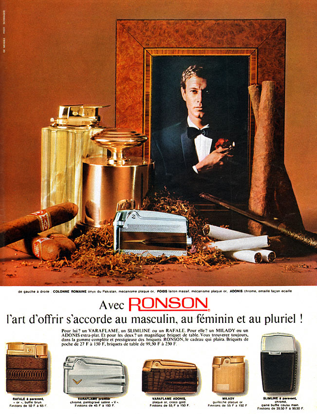 Publicité Ronson 1968