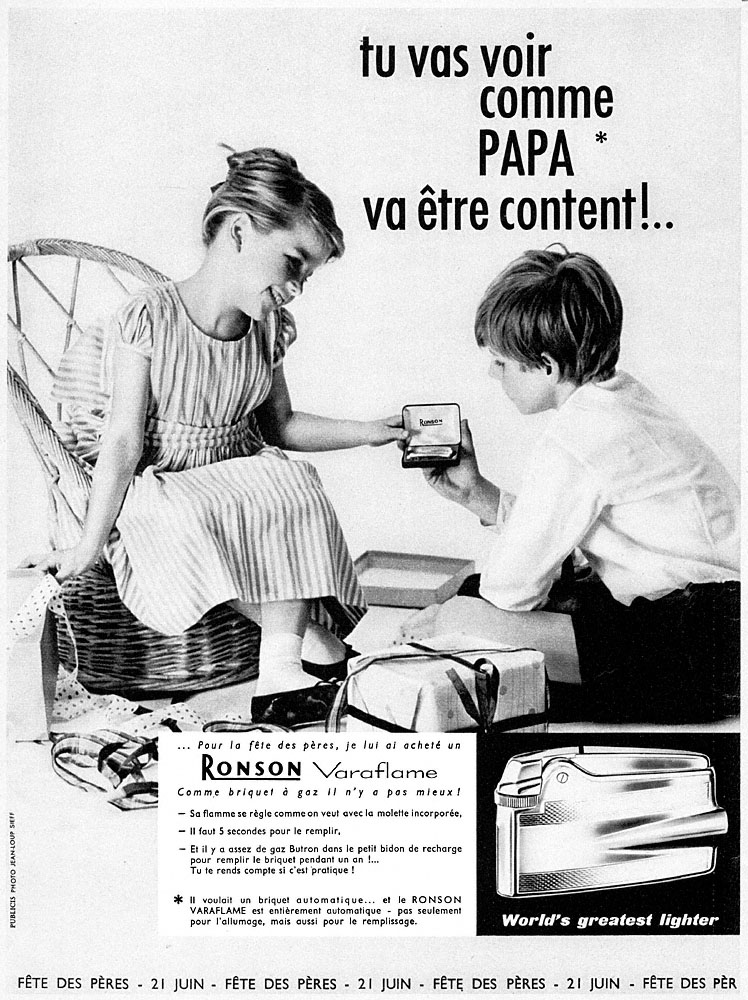 Publicité Ronson 1959