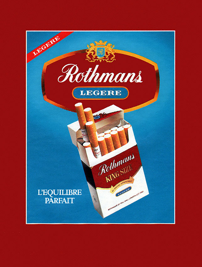 Publicité Rothmans 1987