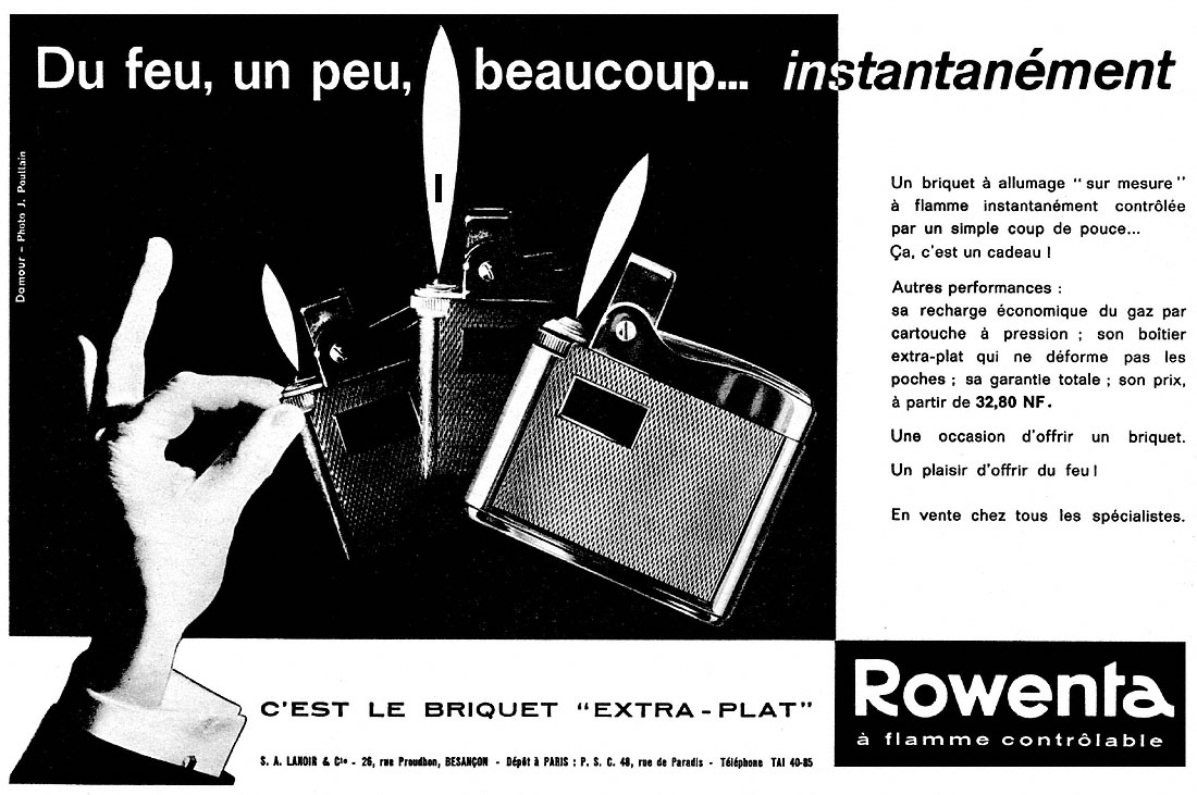 Publicité Rowenta 1961