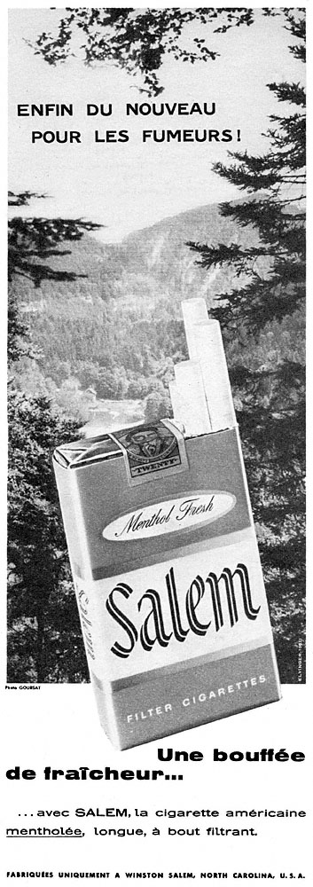 Publicité Salem 1958