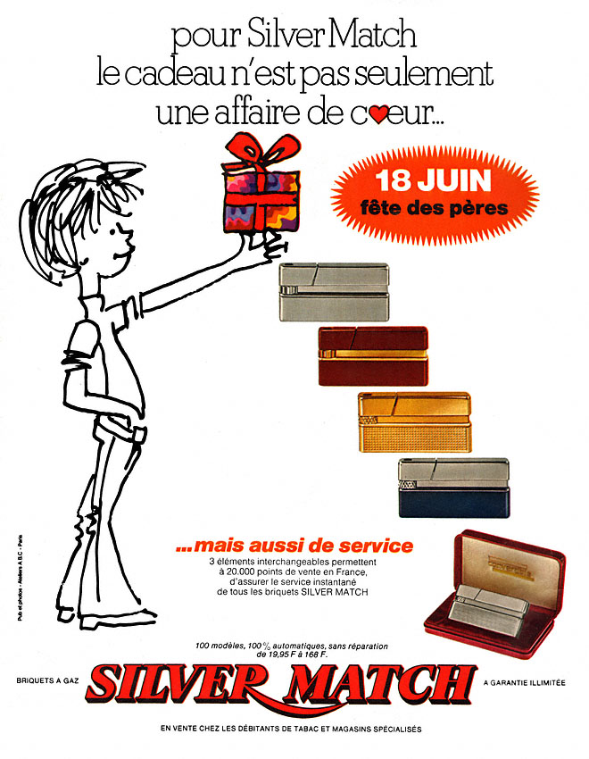 Publicité Silver Match 1972