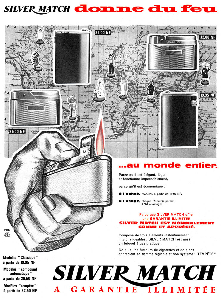 Publicité Silver Match 1961
