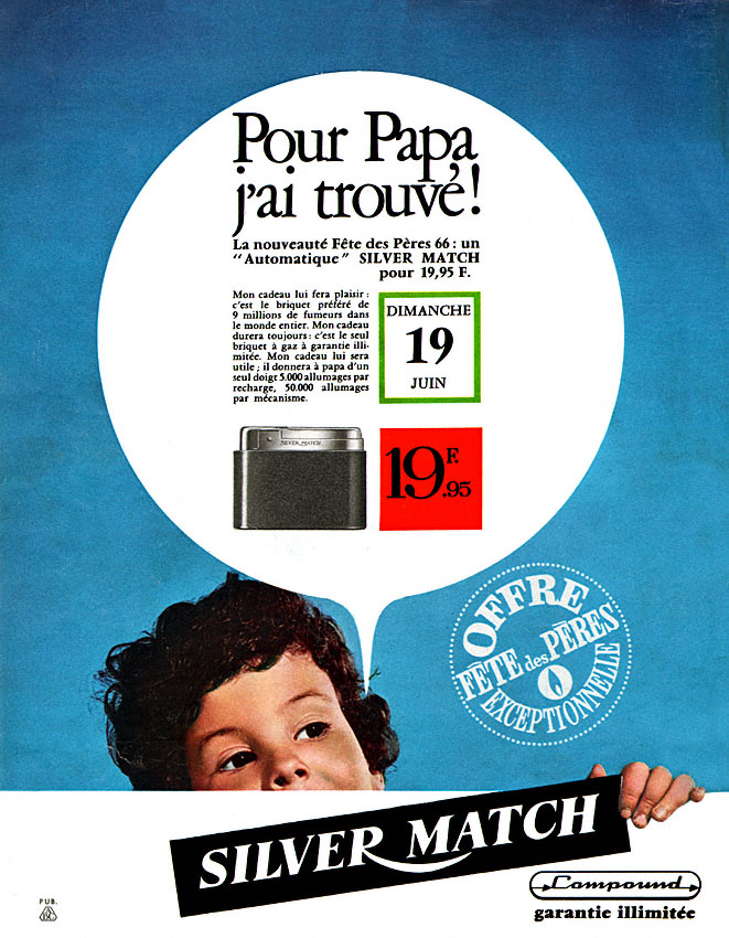Publicité Silver Match 1966