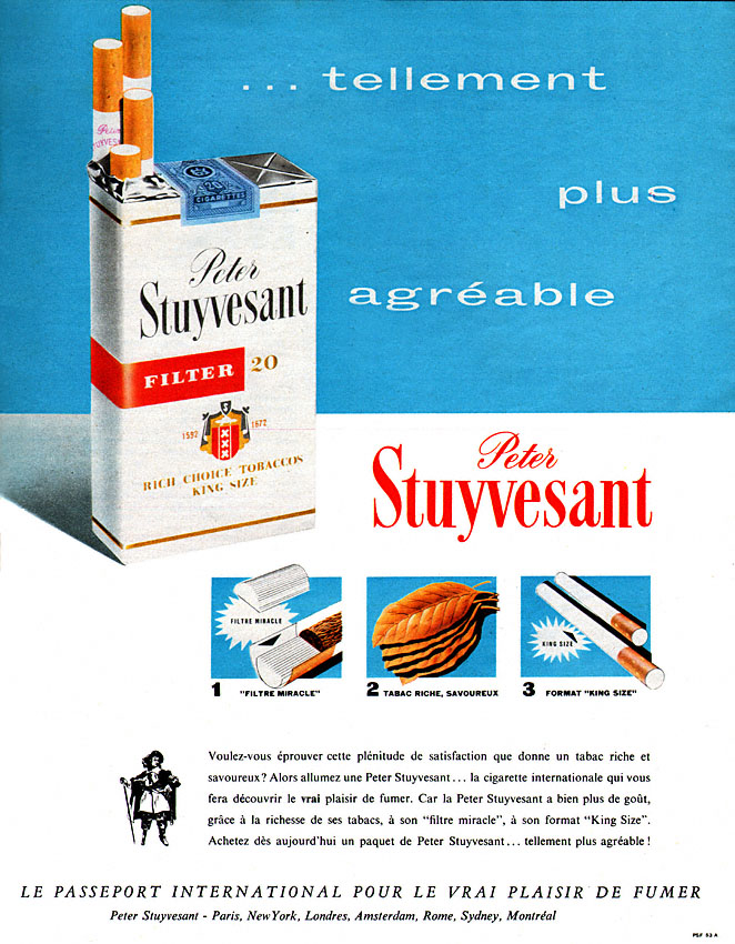 Publicité PeterStuyvesant 1962