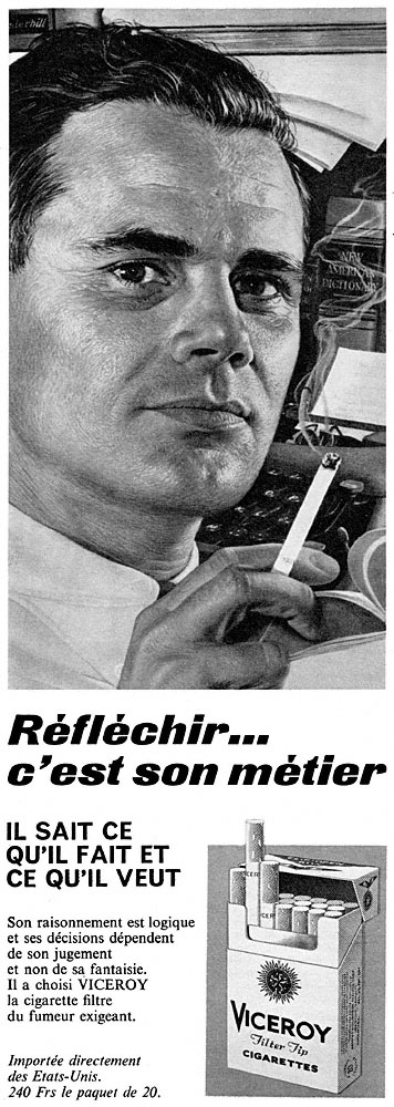 Publicité Viceroy 1959