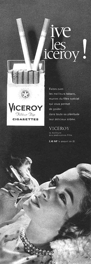 Publicité Viceroy 1960