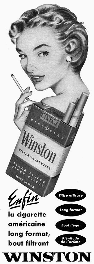 Publicité Winston 1955