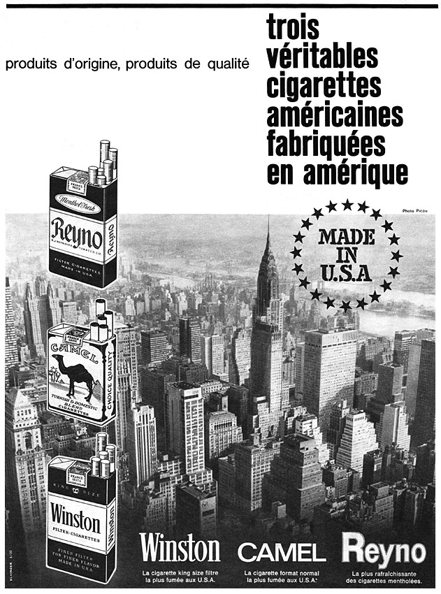 Publicité Winston 1962