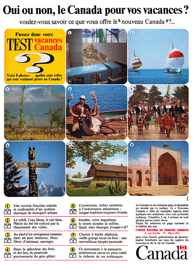 Publicité Canada 1969