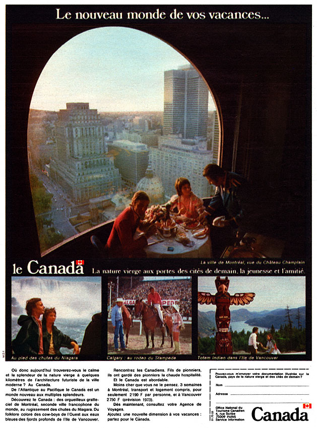 Publicité Canada 1973