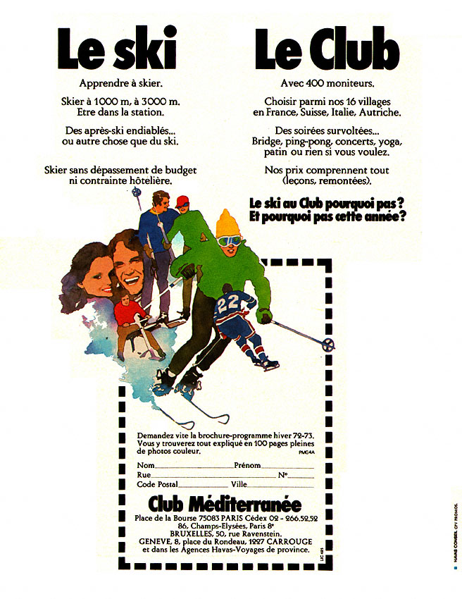 Publicité Club Mditerranne 1973