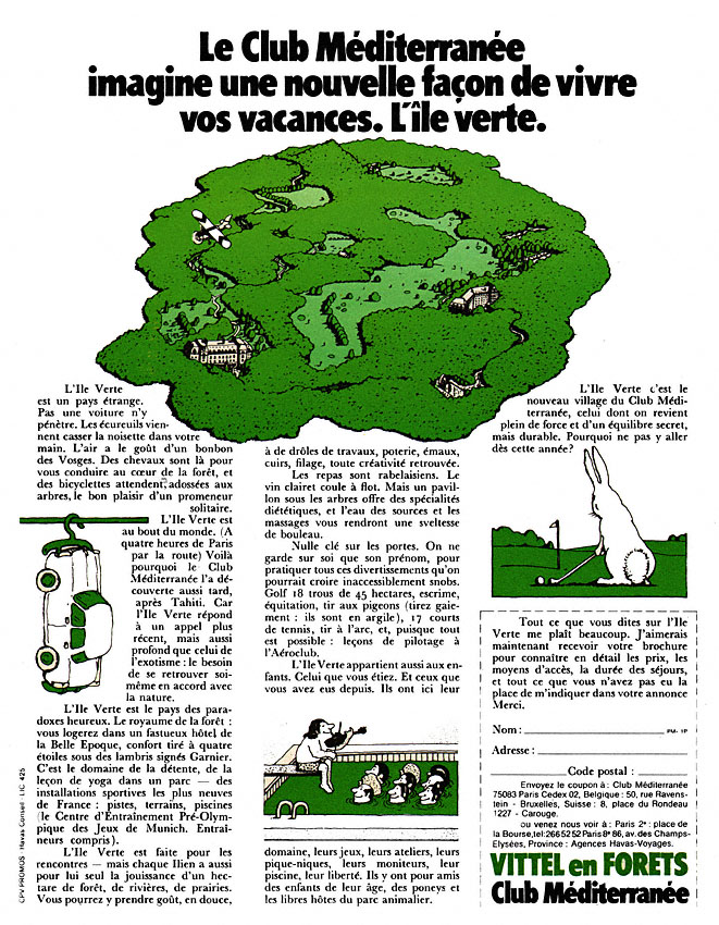 Publicité Club Mditerranne 1973