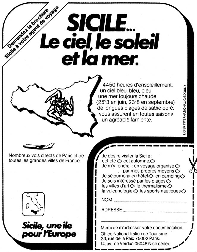 Publicité Italie 1981