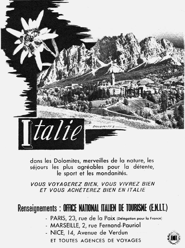 Publicité Italie 1955